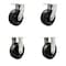 Service Caster 8'' Extra Heavy Duty Phenolic Wheel Caster Set 2 Swivel Locks 2 Rigid, 4PK CRAN-SCC-KP92S830-PHR-BSL-2-R-2 - alternate 1